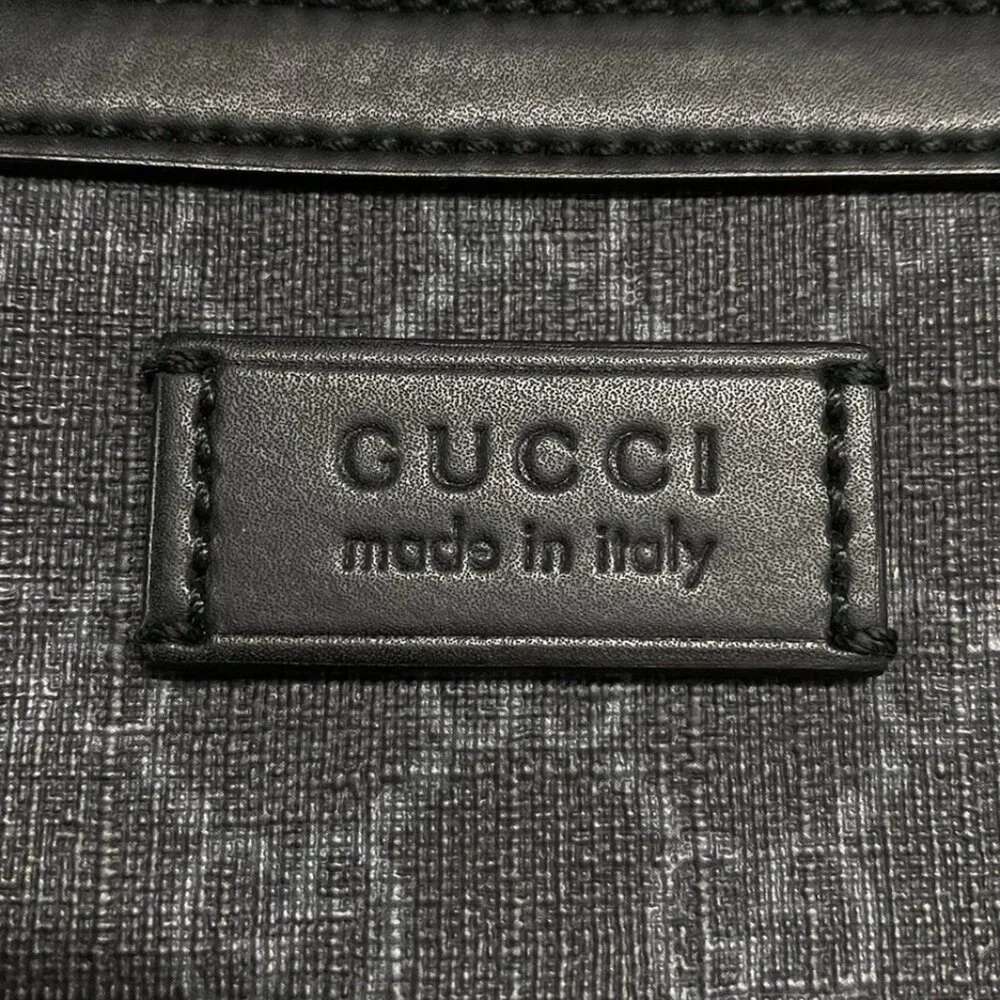 GUCCI GG Supreme Messenger Bag Black Gray Multi PVC Leather - 762-073125 - Picture 14 of 14